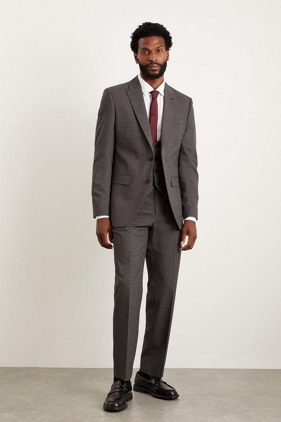 Burton Tailored Fit Charcoal Suit Jacket 1