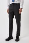 Burton Slim Fit Charcoal Semi Plain Suit Trousers thumbnail 1