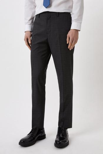 Related Product Slim Fit Charcoal Semi Plain Suit Trousers