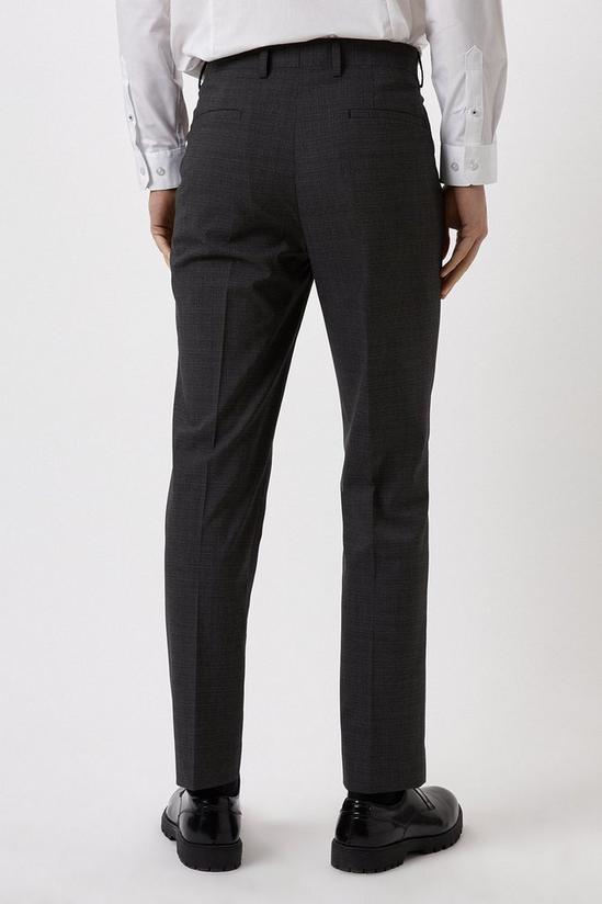Burton Slim Fit Charcoal Semi Plain Suit Trousers 3