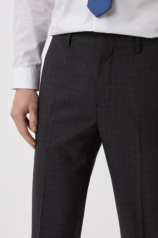 Burton Slim Fit Charcoal Semi Plain Suit Trousers 4