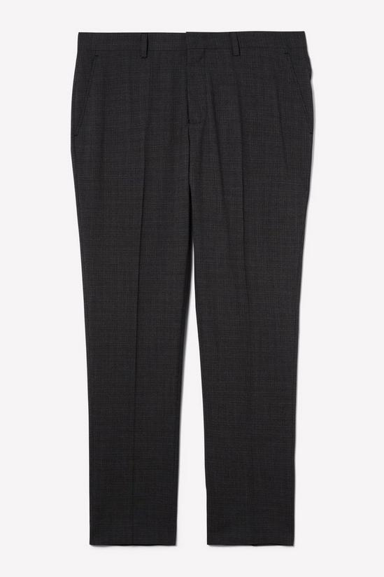 Burton Slim Fit Charcoal Semi Plain Suit Trousers 5