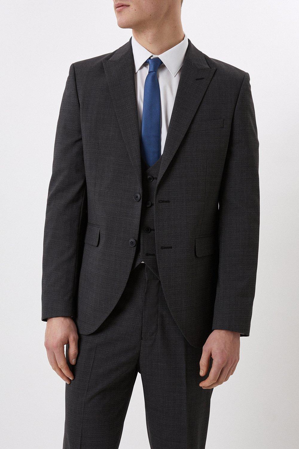 Slim on sale charcoal suit