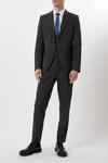 Burton Slim Fit Charcoal Semi Plain Suit Jacket thumbnail 2