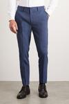 Burton Skinny Fit Blue Semi Plain Suit Trousers thumbnail 2