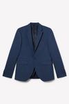 Burton Skinny Fit Blue Semi Plain Suit Jacket thumbnail 6