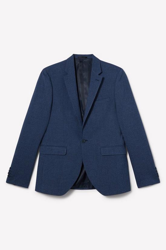 Burton Skinny Fit Blue Semi Plain Suit Jacket 6