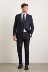 Burton Skinny Fit Navy Fine Stripe Suit Trousers thumbnail 1