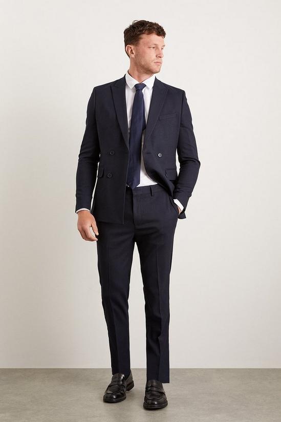 Burton Skinny Fit Navy Fine Stripe Suit Trousers 1