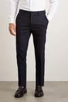 Burton Skinny Fit Navy Fine Stripe Suit Trousers thumbnail 2