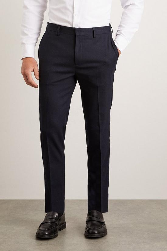 Burton Skinny Fit Navy Fine Stripe Suit Trousers 2