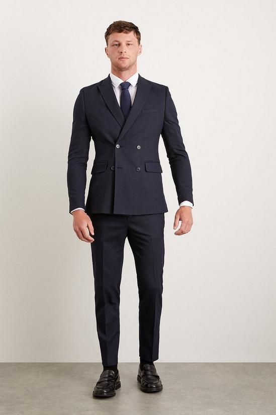 Burton Skinny Fit Db Navy Fine Stripe Suit Jacket 1