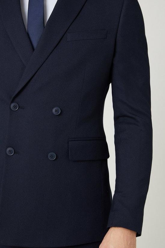 Burton Skinny Fit Db Navy Fine Stripe Suit Jacket 4