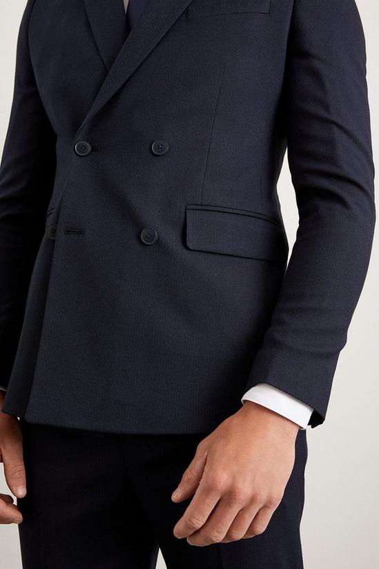 Burton Skinny Fit Db Navy Fine Stripe Suit Jacket 6
