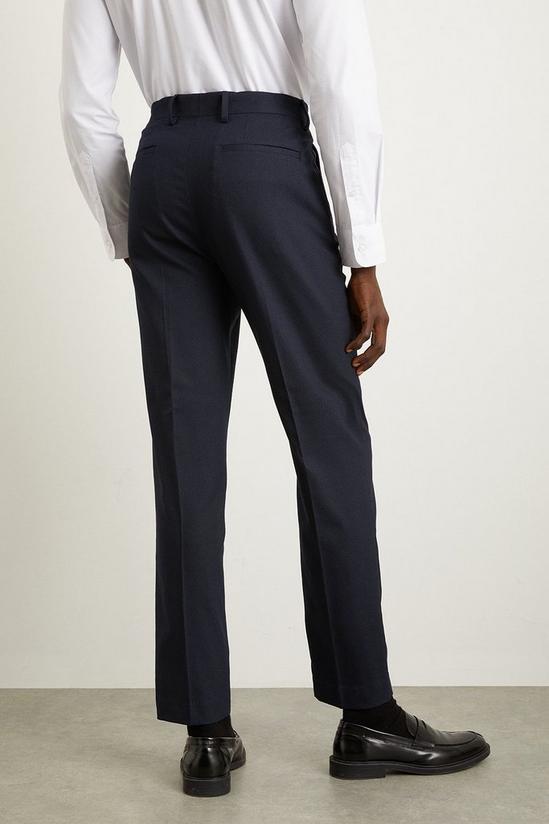 Burton Slim Fit Navy Fine Stripe Trousers 3