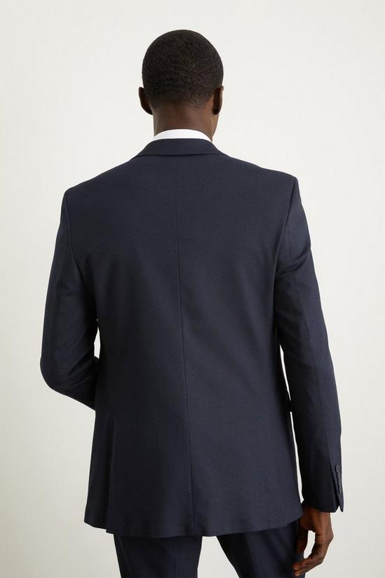 Burton Slim Fit Navy Fine Stripe Suit Jacket 3