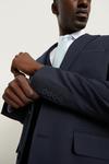 Burton Slim Fit Navy Fine Stripe Suit Jacket thumbnail 4