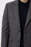 Burton Skinny Fit Grey Texture Micro Blazer thumbnail 4