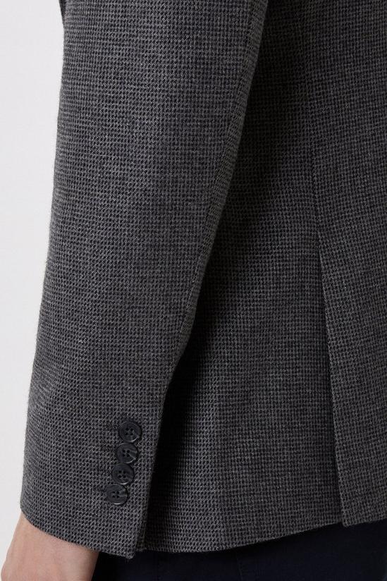Burton Skinny Fit Grey Texture Micro Blazer 5