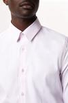 Burton Pink Slim Fit Long Sleeve Point Collar Twill Shirt thumbnail 4
