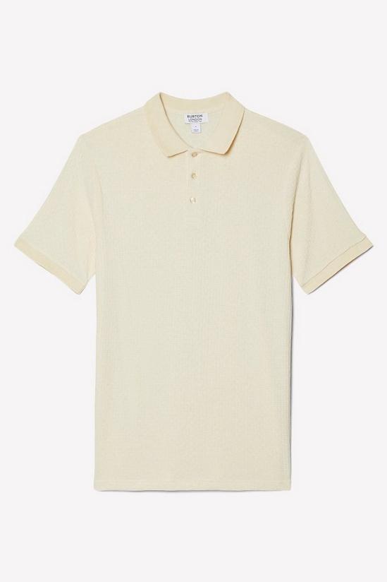 Burton Ecru Textured Polo Shirt 5