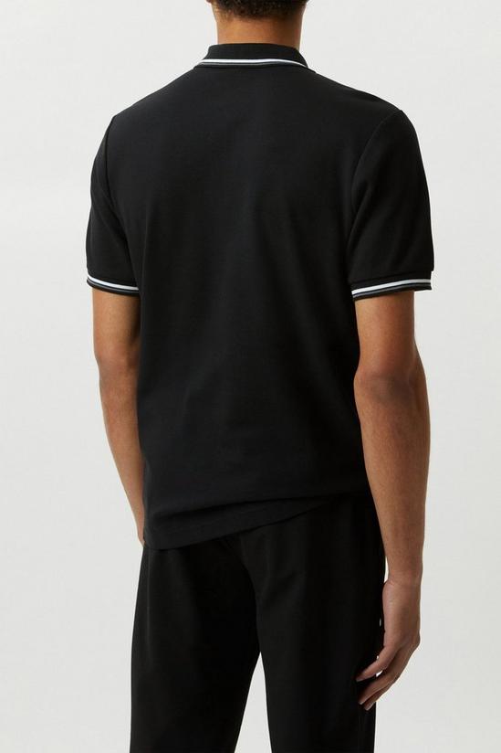 Burton Black Contrast Tipped Polo Shirt 3