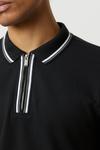 Burton Black Contrast Tipped Polo Shirt thumbnail 4