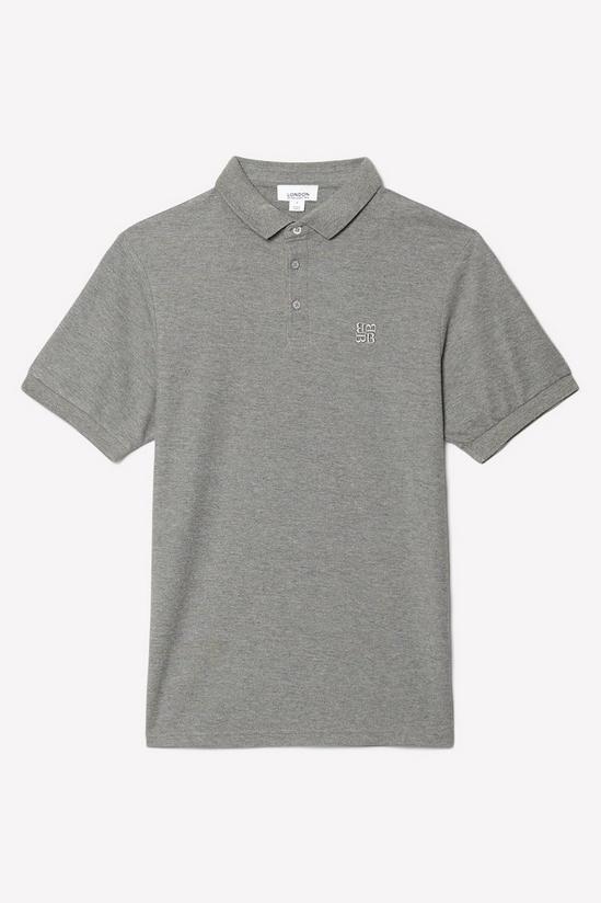 Burton Charcoal Marl Pique Polo Shirt 5