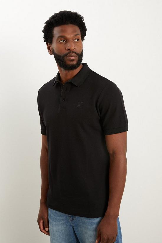 Burton Black Pique Polo Shirt 1