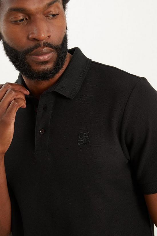 Burton Black Pique Polo Shirt 4