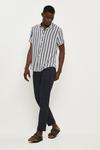Burton Regular Fit White Stripe Short Sleeve Shirt thumbnail 2