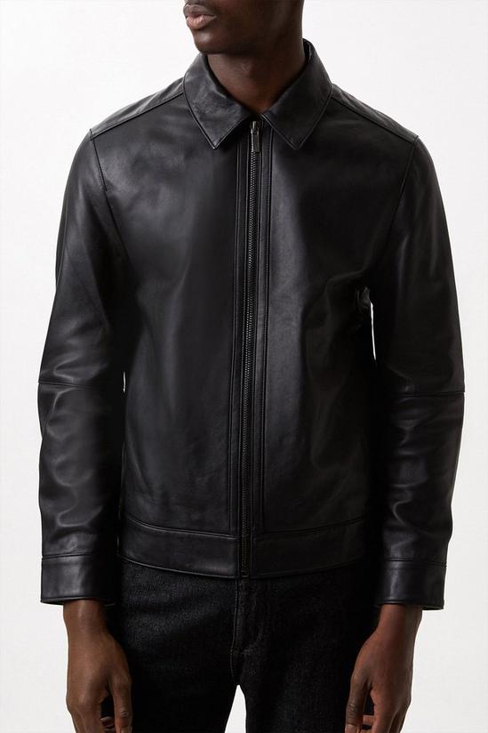Burton Collared Leather Jacket 1