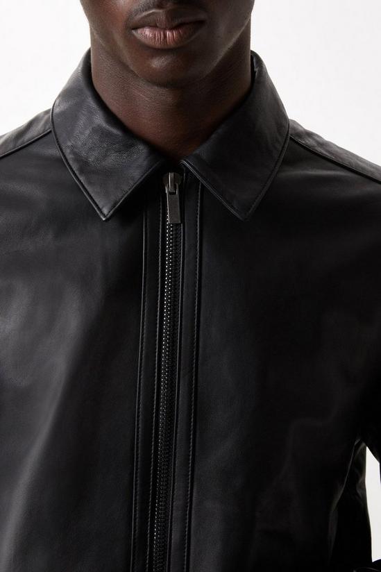 Burton Collared Leather Jacket 4