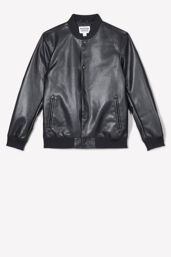 Burton Leather Look Bomber Jacket 5