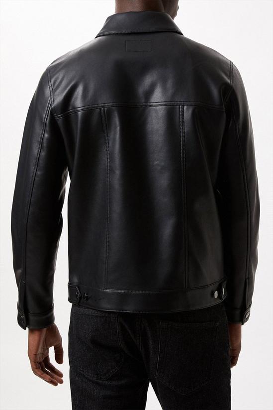Burton Leather Look Trucker Jacket 3