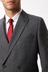 Burton Slim Double Breasted Wool Grey Dogtooth Suit Jacket thumbnail 4