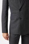 Burton Slim Double Breasted Wool Grey Dogtooth Suit Jacket thumbnail 5