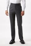 Burton Slim Grey Wool Dogtooth Suit Trousers thumbnail 1