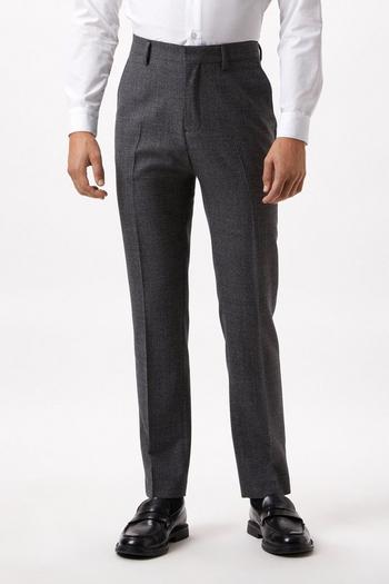 Related Product Slim Grey Wool Dogtooth Suit Trousers
