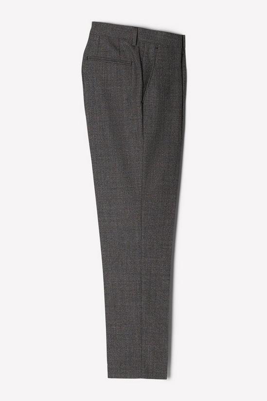 Burton Slim Grey Wool Dogtooth Suit Trousers 5