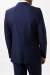 Burton Slim Fit Plain Blue Wool Suit Jacket thumbnail 3