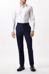 Burton Slim Fit Plain Blue Wool Suit Trousers thumbnail 2