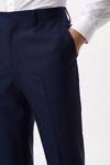 Burton Slim Fit Plain Blue Wool Suit Trousers thumbnail 4