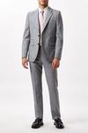 Burton Slim Fit Grey Check British Wool Suit Jacket thumbnail 1