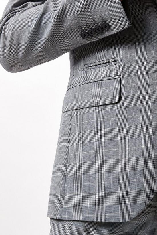 Burton Slim Fit Grey Check British Wool Suit Jacket 4