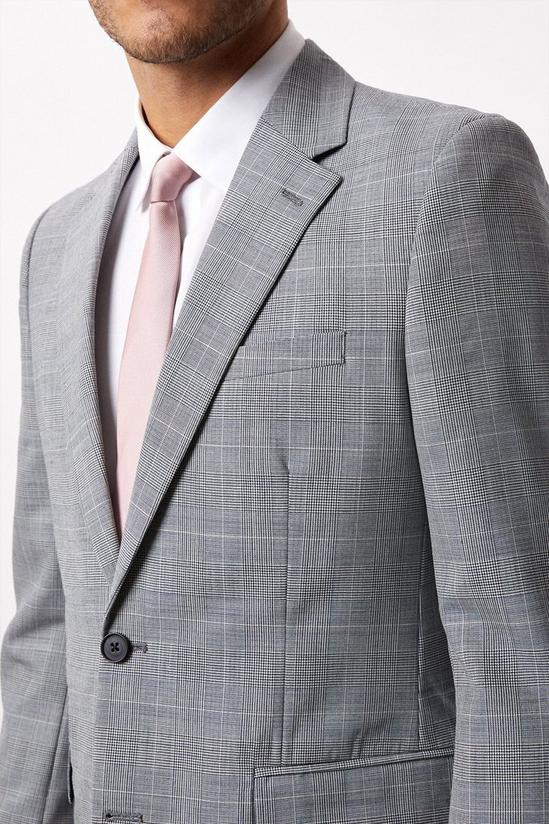 Burton Slim Fit Grey Check British Wool Suit Jacket 5