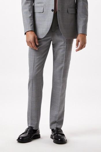 Related Product Slim Fit Grey Check British Wool Suit Trousers