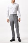 Burton Slim Fit Grey Check British Wool Suit Trousers thumbnail 2