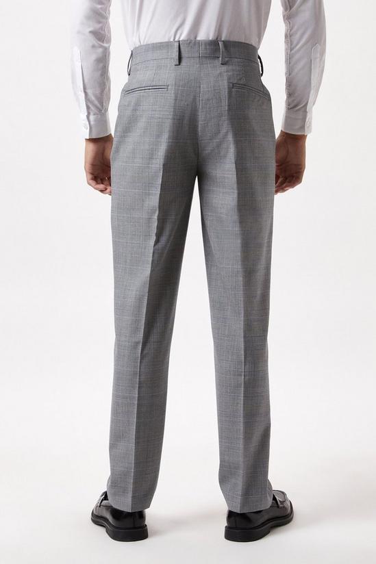 Burton Slim Fit Grey Check British Wool Suit Trousers 3