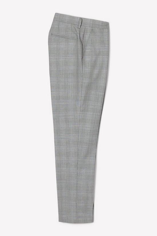 Burton Slim Fit Grey Check British Wool Suit Trousers 5